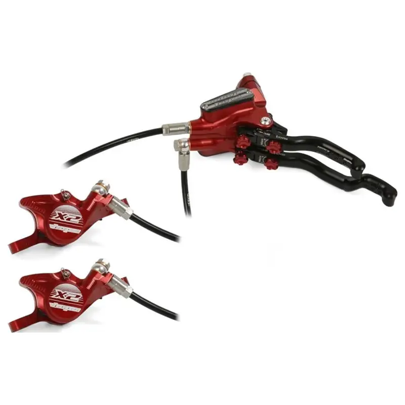 Balfes Bikes Hope Tech 3 X2 DUO No Rotor Left Hand in Red | Free postage over £30, £10 off first order, price match & 0% finance.