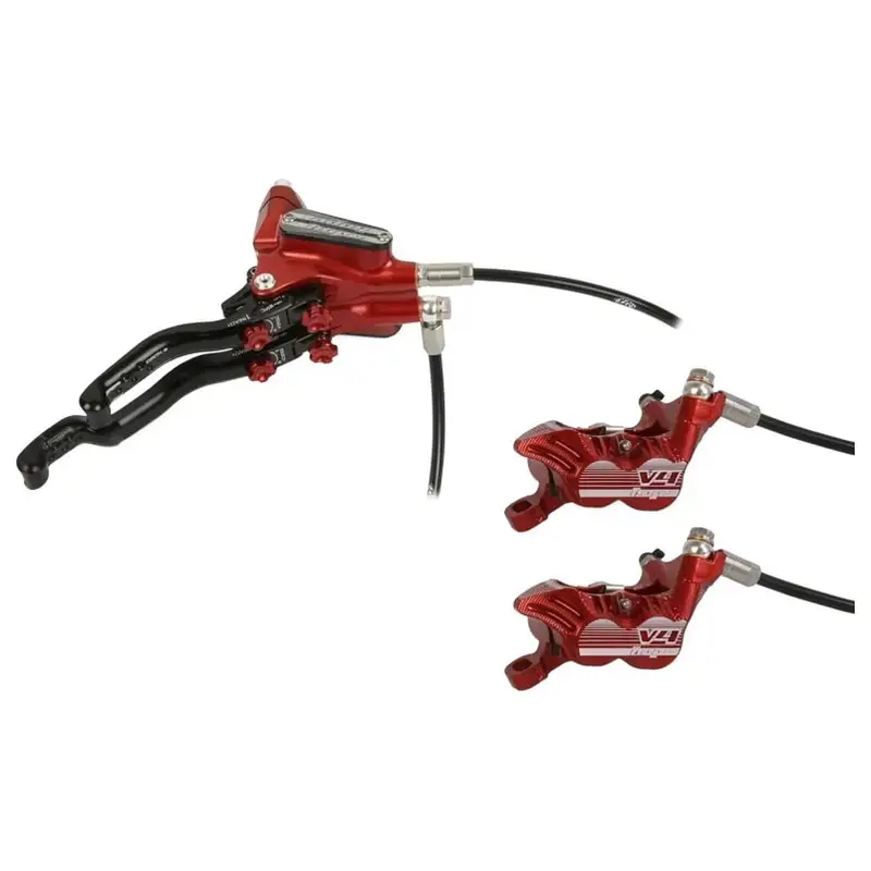 Balfes Bikes Hope Tech 3 v4 DUO No Rotor R/H in Red | Free postage over £30, £10 off first order, price match & 0% finance.