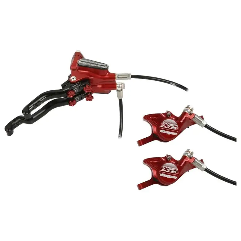 Balfes Bikes Hope Tech 3 X2 DUO No Rotor Right Hand in Red | Free postage over £30, £10 off first order, price match & 0% finance.