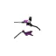 Hope Tech 4 V4 No Rotor Braided Right Hand Brake in Black/Purple