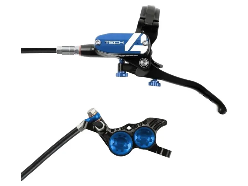Hope Tech 4 V4 No Rotor R/H Brake in Black/Blue