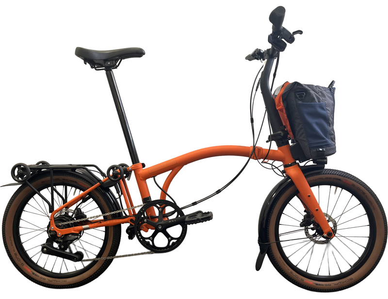 Balfes Bikes Ex Display Brompton Electric G Line with Roller Frame 4 Speed Folding Bike Medium 2025 in Adventure Orange | Free postage over £30, £10 off first order, price match & 0% finance.
