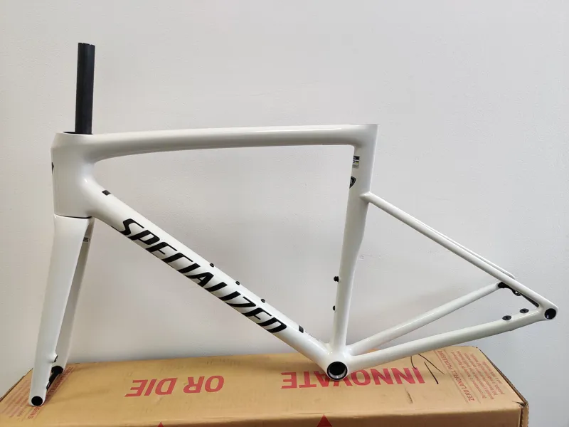 Specialized Tarmac SL8 Pro Frameset 56cm 2024 in Gloss Dune White-1