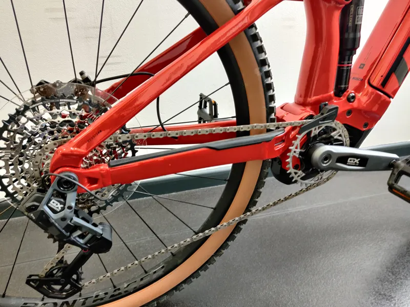 EX DEMO Trek Rail 8 GX AXS Electric Full Suspension Mountain Bike Small 2024 in Lava Red-6