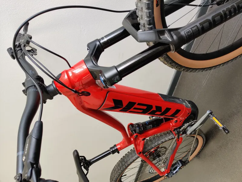 EX DEMO Trek Rail 8 GX AXS Electric Full Suspension Mountain Bike Small 2024 in Lava Red-3