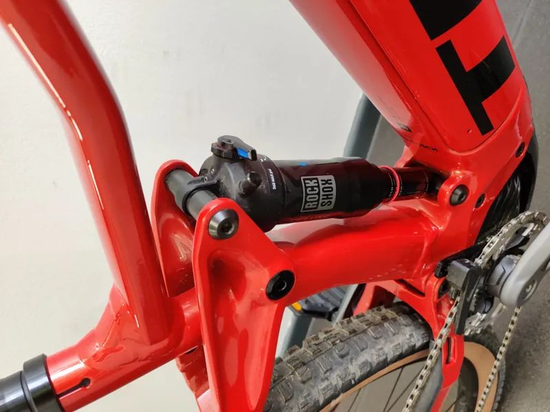 EX DEMO Trek Rail 8 GX AXS Electric Full Suspension Mountain Bike Small 2024 in Lava Red-2