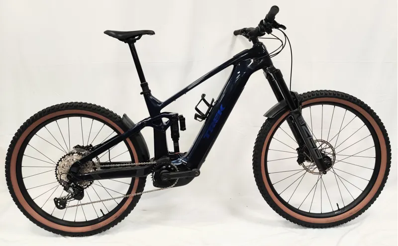 EX DEMO Trek Rail+ 9.7 Gen 5 Electric Full Suspension Mountain Bike Large 2026 in Navy Smoke