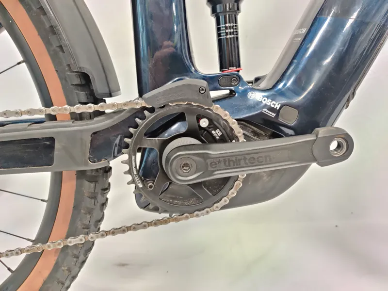 EX DEMO Trek Rail+ 9.7 Gen 5 Electric Full Suspension Mountain Bike Large 2026 in Navy Smoke-3