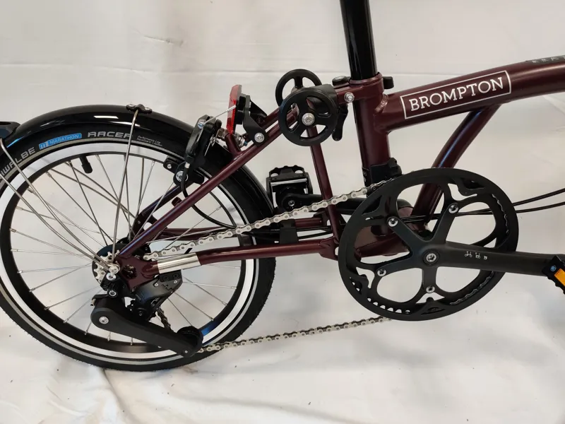 Brompton C Line 4-Speed Folding Bike 2026 in Red Plum-11