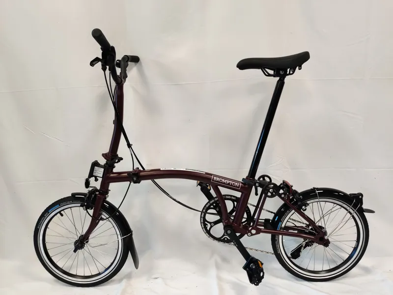 Brompton C Line 4-Speed Folding Bike 2026 in Red Plum-9