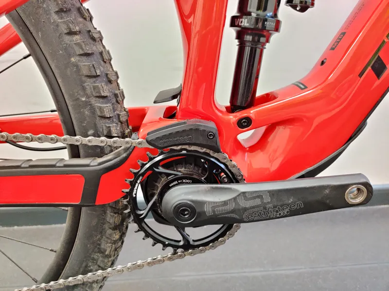 EX DEMO Trek Fuel EXe 9.7 SLX/XT Electric Full Suspension Mountain Bike Large 2025 in Lava Red-5
