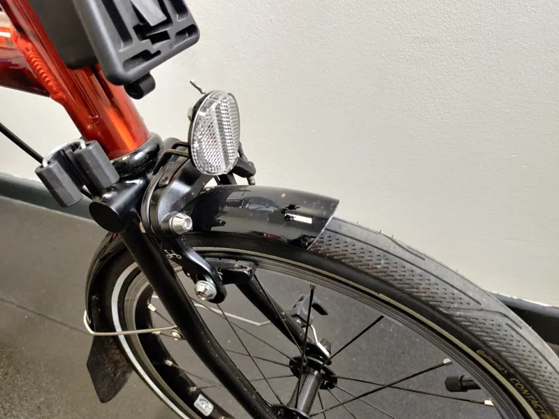 EX DEMO Brompton P Line 4 speed Mid handlebar Extended seatpost Folding Bike 2025 in Flame Lacquer -4