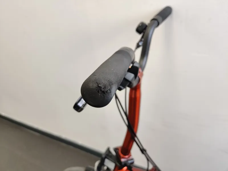 EX DEMO Brompton P Line 4 speed Mid handlebar Extended seatpost Folding Bike 2025 in Flame Lacquer -2