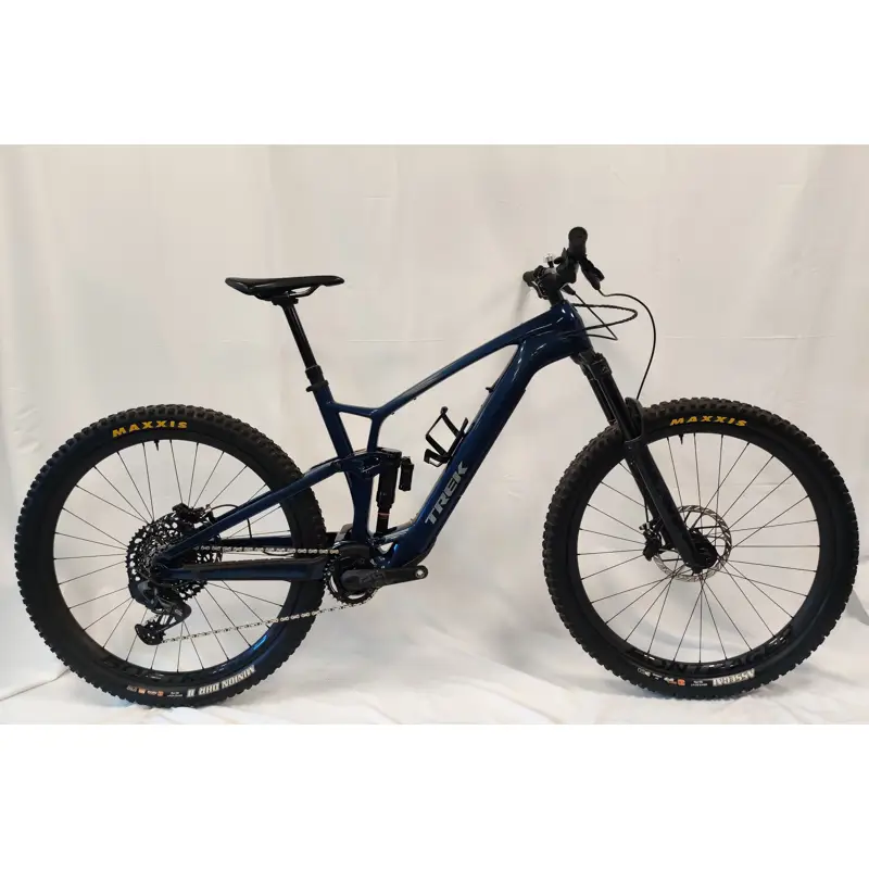 Balfes Bikes EX DEMO Trek Fuel EXE 9.8 GX AXS Electric Mountain Bike X-Large 2023 in Mulsanne Blue | Free postage over £30, £10 off first order, price match & 0% finance.