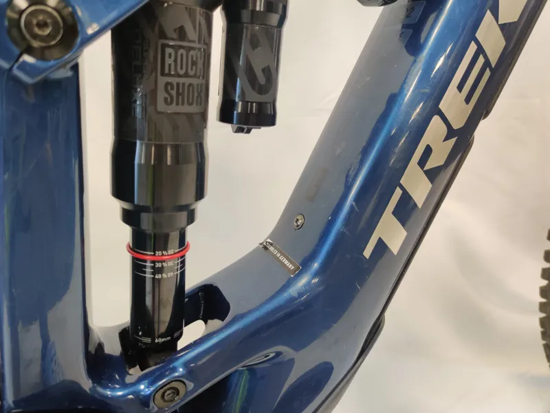 EX DEMO Trek Fuel EXE 9.8 GX AXS Electric Mountain Bike X-Large 2023 in Mulsanne Blue-2