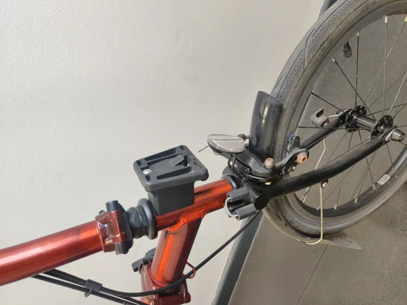 EX DEMO Brompton P Line 4 speed Low handlebar Standard Seatpost Folding Bike 2026 in Flame Lacquer -7