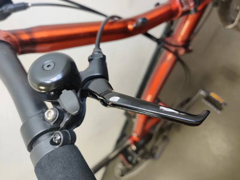EX DEMO Brompton P Line 4 speed Low handlebar Standard Seatpost Folding Bike 2026 in Flame Lacquer -6