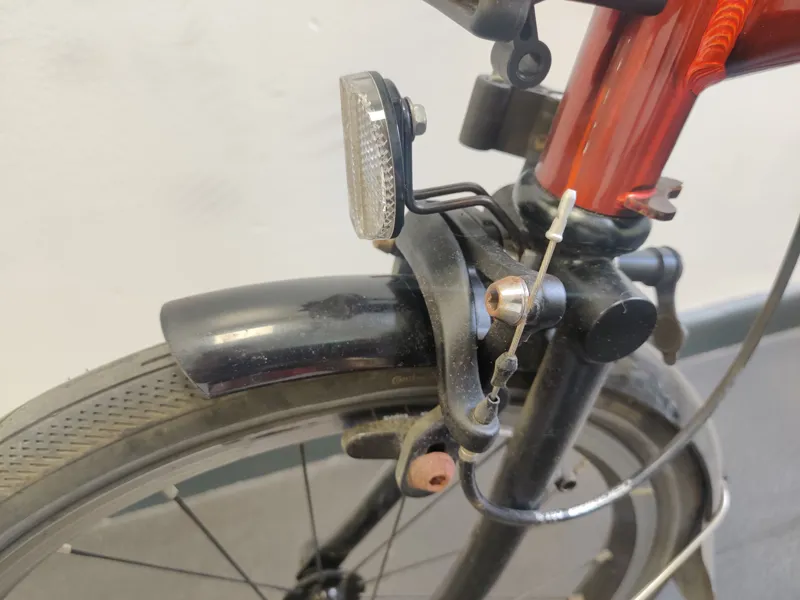 EX DEMO Brompton P Line 4 speed Low handlebar Standard Seatpost Folding Bike 2026 in Flame Lacquer -3