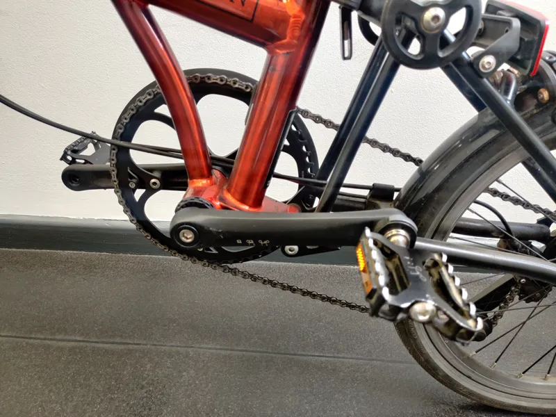 EX DEMO Brompton P Line 4 speed Low handlebar Standard Seatpost Folding Bike 2026 in Flame Lacquer -1