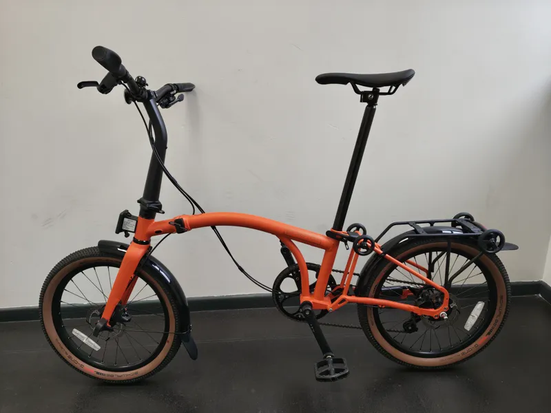 EX DISPLAY Brompton G Line with Roller Frame 8 Speed Folding Bike Medium 2026 in Adventure Orange-1