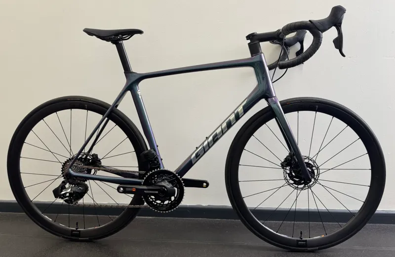 EX DEMO Giant TCR Advanced Pro 0 Disc AXS Large Road Bike 2024 in Blue Dragonfly