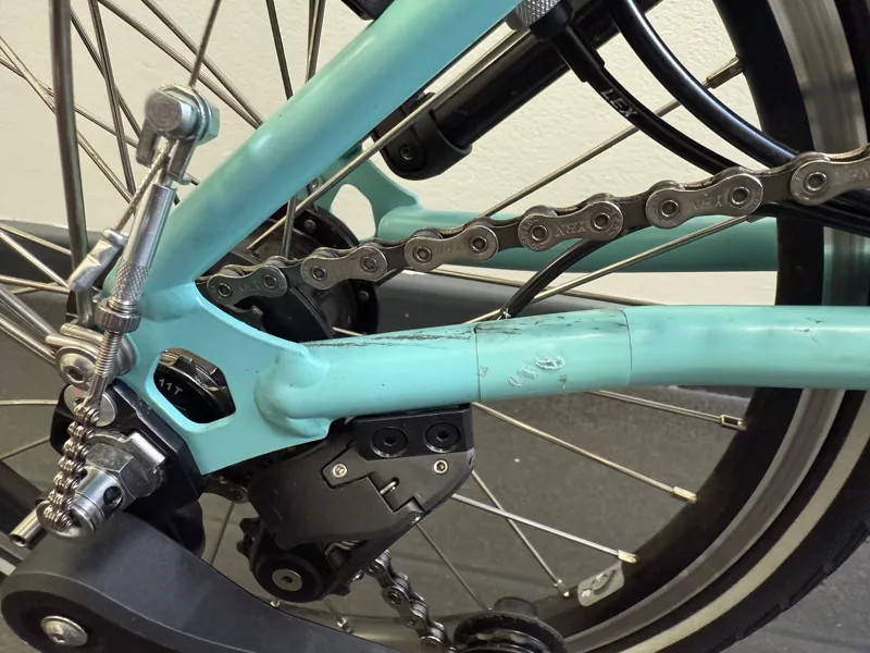 EX DEMO Brompton C Line 12-Speed Folding Bike Low 2025 in Turkish Green-5