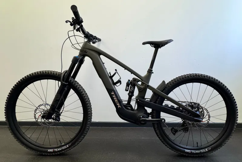 EX DEMO Trek Slash+ 9.7 SLX/XT Medium Electric Full Suspension Mountain Bike in Olive Drab-1