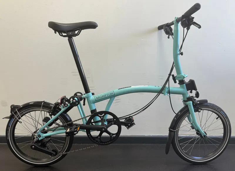 EX DEMO Brompton C Line 12-Speed Folding Bike Low 2025 in Turkish Green