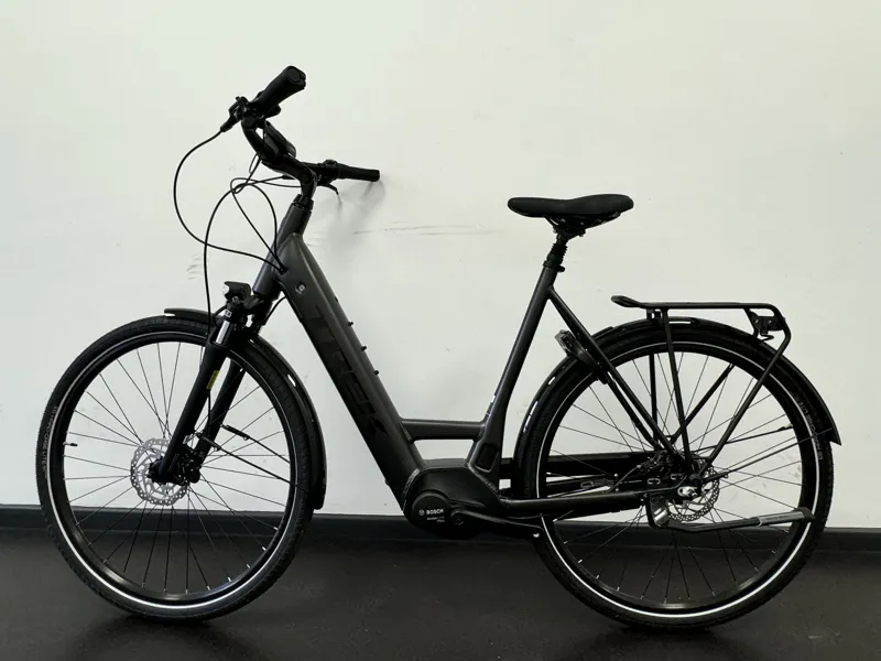EX DISPLAY Trek District+ 3 Lowstep 500wh X-Large Electric Hybrid Bike 2024 in Dnister Black-1
