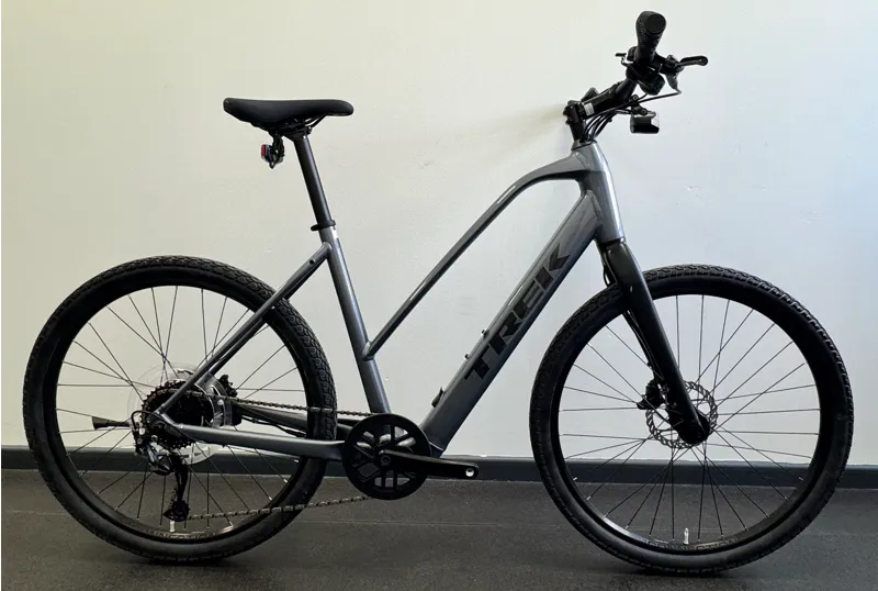 EX DISPLAY Trek Dual Sport+ 2 Stagger Large Hybrid Electric Bike 2024 in Galactic Grey