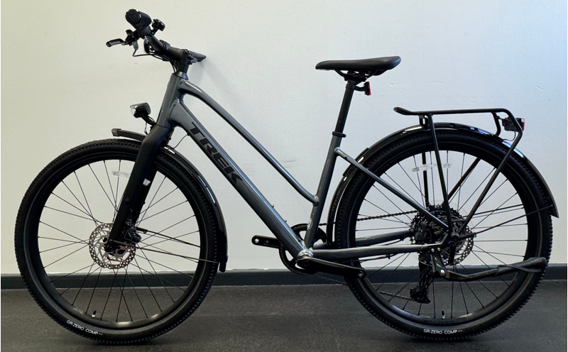 EX DISPLAY Trek Dual Sport 3 EQ Midstep Gen 5 Medium Hybrid Bike 2024 in Galactic Grey-1