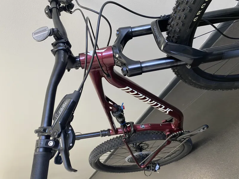 EX DISPLAY Specialized Chisel Full Suspension Mountain Bike Small 2025 in Maroon/White-5