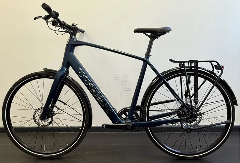 EX DEMO Trek Fx+ 2 X-Large Electric Hybrid Bike 2025 in Mulsanne Blue-1
