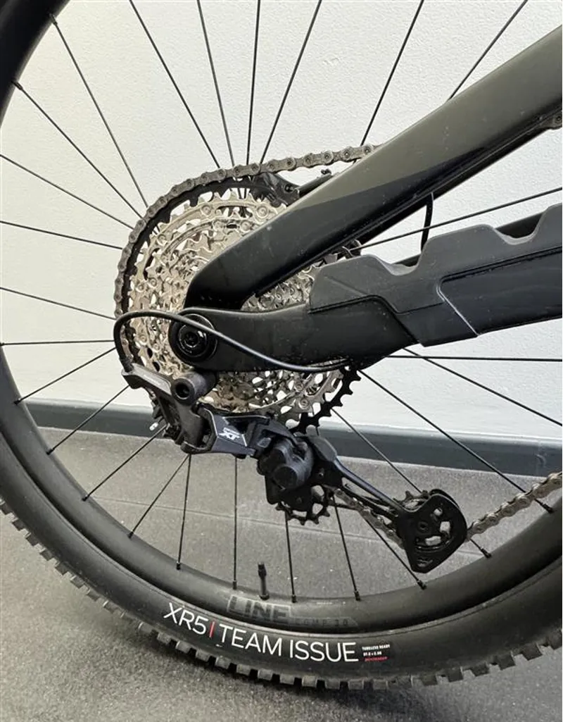 EX DEMO Trek Slash+ 9.7 SLX/XT Medium Electric Full Suspension Mountain Bike in Olive Drab-2