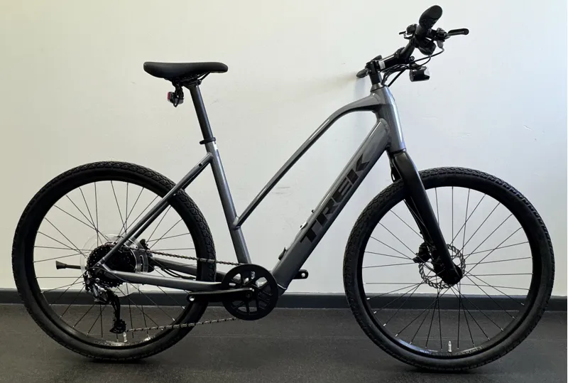 EX DISPLAY Trek Dual Sport+ 2 Stagger Large Hybrid Electric Bike 2024 in Galactic Grey