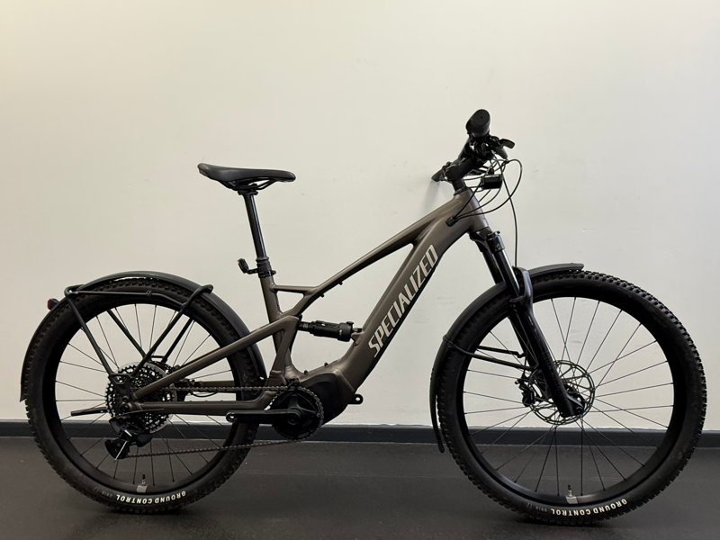 EX DEMO Specialized Turbo Tero X 4.0 Full Suspension Electric MTB Medium 2025 in Gunmetal/White