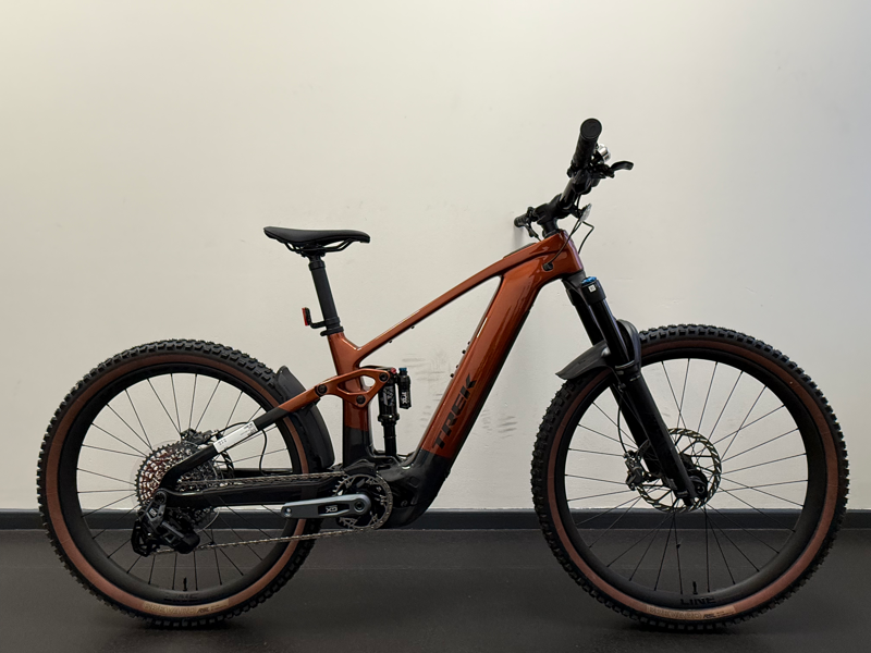 EX DISPLAY Trek Rail+ 9.8 GX AXS T-Type Gen 5 Electric Full Suspension Mountain Bike Size Medium 2026 in Pennyflake