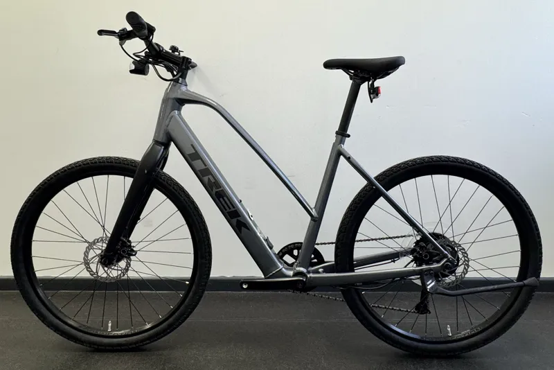 EX DISPLAY Trek Dual Sport+ 2 Stagger Large Hybrid Electric Bike 2024 in Galactic Grey-1