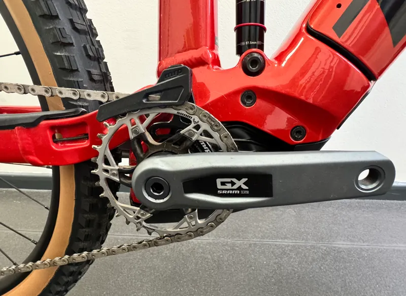 EX DEMO Trek Rail 8 GX AXS Large 625Wh Electric Full Suspension Mountain Bike 2024 in Lava Red-3