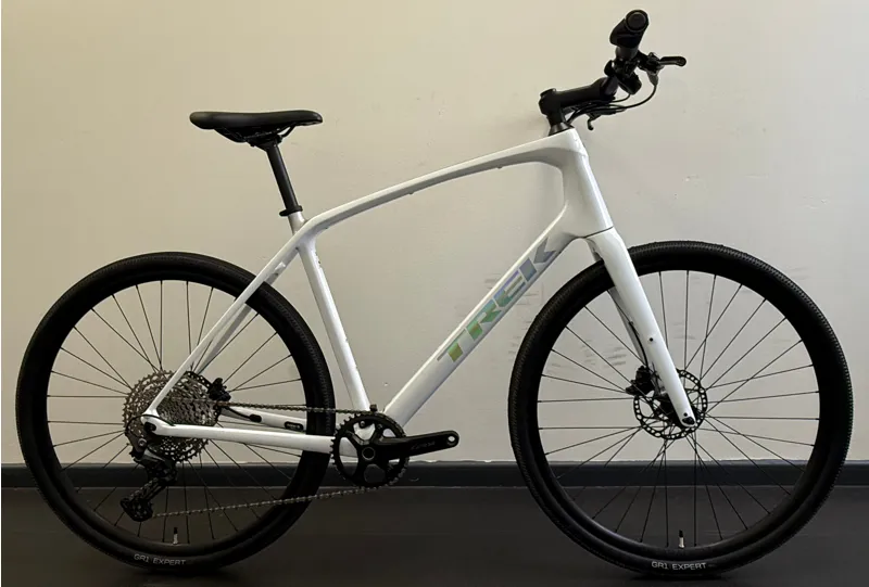 EX DEMO Trek FX Sport 4 Carbon Hybrid Bike X-Large 2025 in White