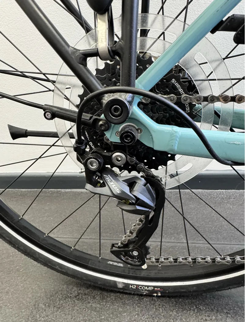 EX DEMO Trek Fx+ 2 Stagger Electric Hybrid Bike Medium 2024 in Blue Sage-3