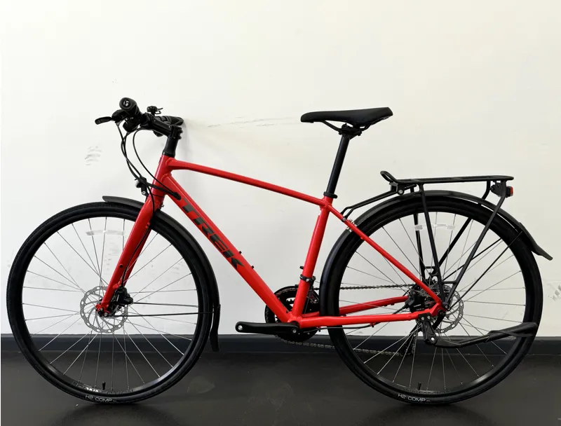 EX DISPLAY Trek FX 2 Disc Equipped Hybrid Bike Medium 2023 in Viper Red-1