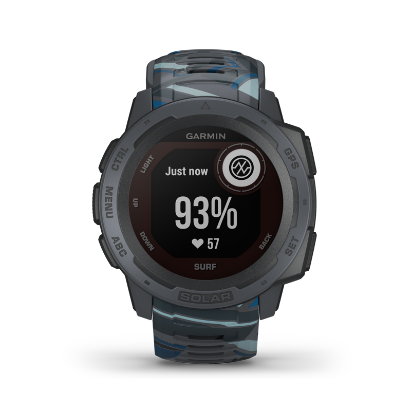 Garmin Instinct Solar Surf Edition GPS Watch in Pipeline-2