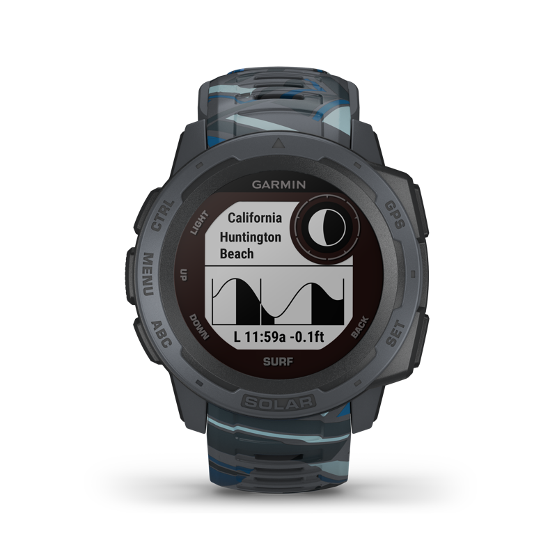 Garmin Instinct Solar Surf Edition GPS Watch in Pipeline-3