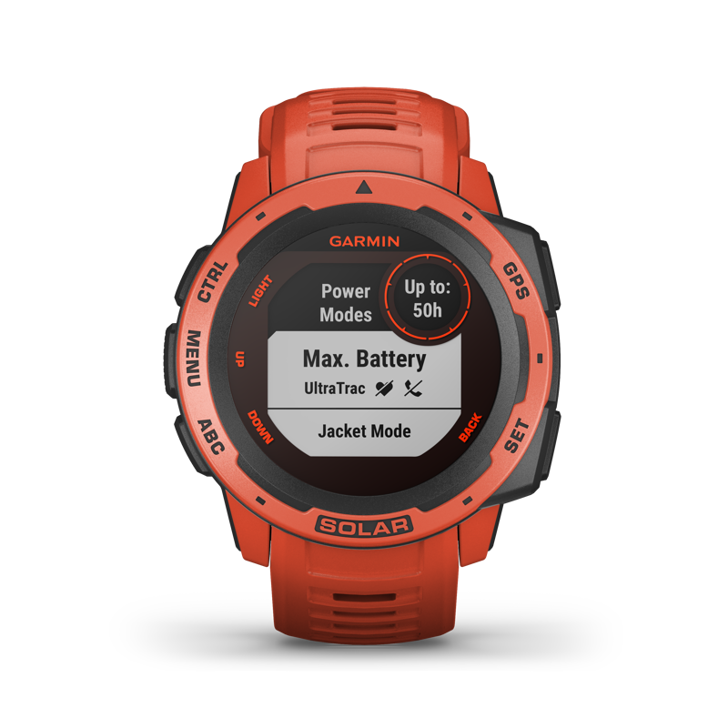 Garmin Instinct Solar GPS Watch Flame Red-3