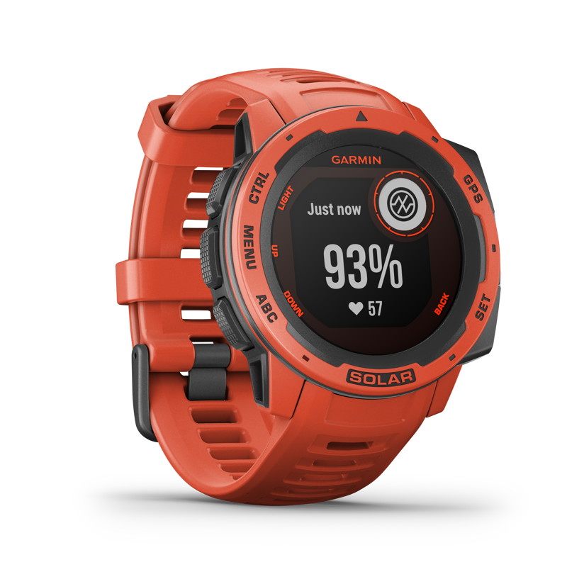 Garmin Instinct Solar GPS Watch Flame Red