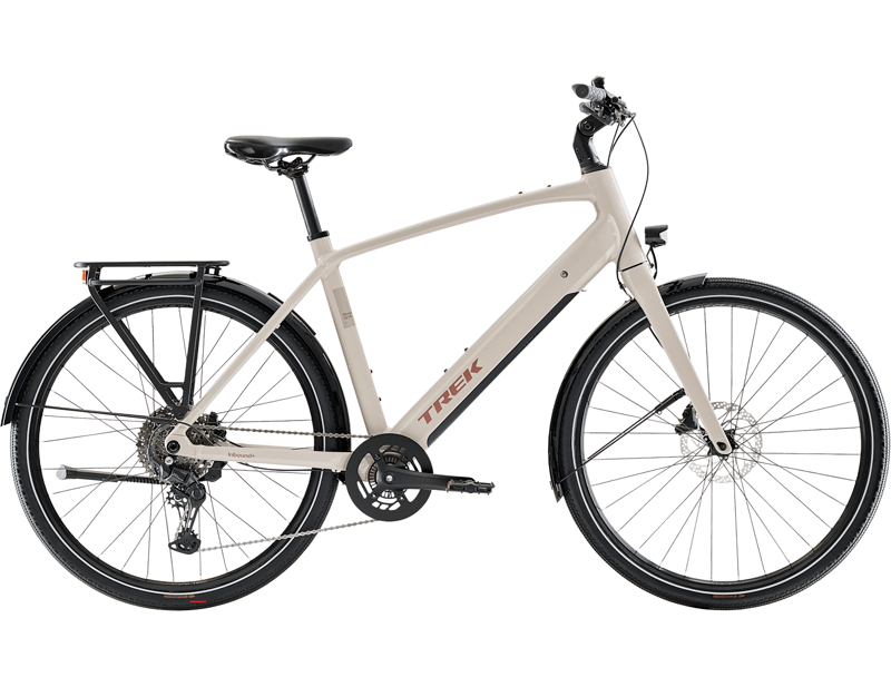 Trek Inbound+ 2 R10 Step Over Electric Hybrid Bike 2027 in Buff Beige