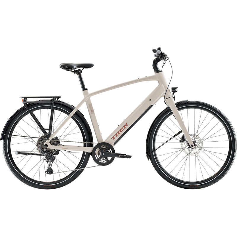 Balfes Bikes Trek Inbound+ 2 R10 Step Over Electric Hybrid Bike 2027 in Buff Beige | Free postage over £30, £10 off first order, price match & 0% finance.