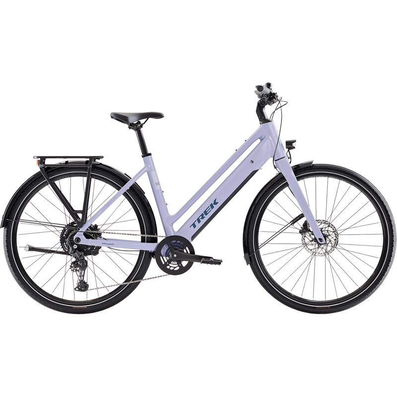 Balfes Bikes Trek Inbound+ 2 R10 Lowstep Electric Hybrid Bike 2027 in Lavender Haze | Free postage over £30, £10 off first order, price match & 0% finance.