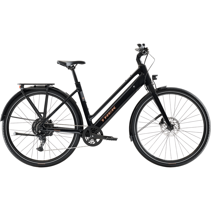 Balfes Bikes Trek Inbound+ 2 R8 Lowstep Electric Hybrid Bike 2027 in Dark Star | Free postage over £30, £10 off first order, price match & 0% finance.